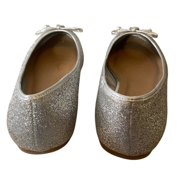 Torrid Silver Glitter Ballet Flats With Bow Embellishment - Size 11.5W - Picture 5 of 10